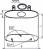 Бак Феррум Комфорт выносной 60 л нержавеющий (AISI 201/1,0 мм) вертикальный эллипс